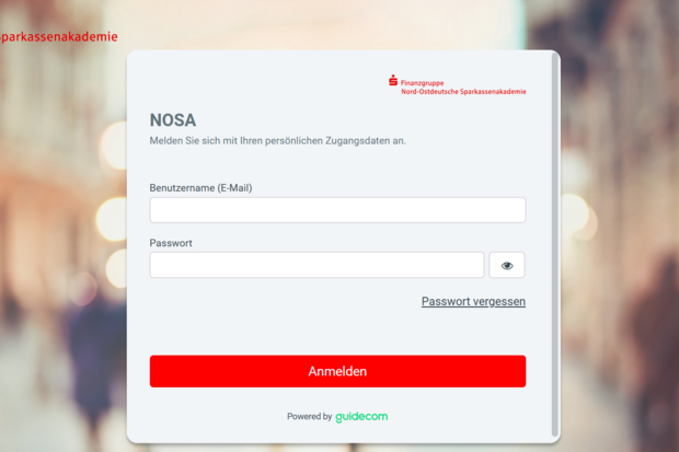 Bild vom NOSA Portal als Screenshot