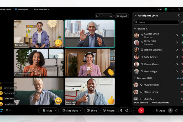Webex Appansicht